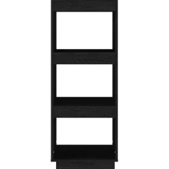 vidaXL Boekenkast/kamerscherm 40x35x103 cm massief grenenhout zwart
