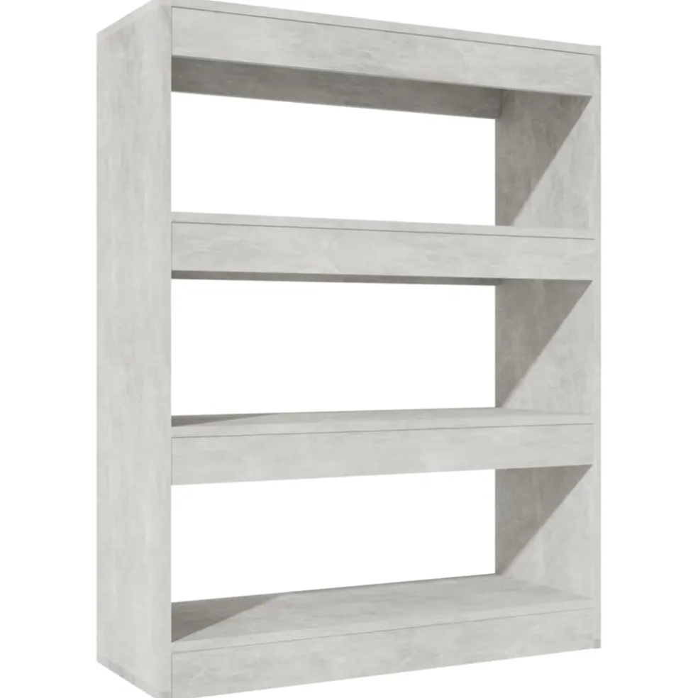 vidaXL Boekenkast/kamerscherm 80x30x103 cm bewerkt hout betongrijs