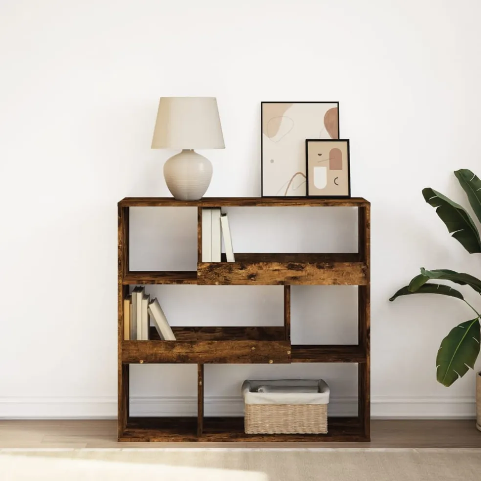 vidaXL Boekenkast / kamerscherm 100x33x94,5 cm gerookt eikenkleurig