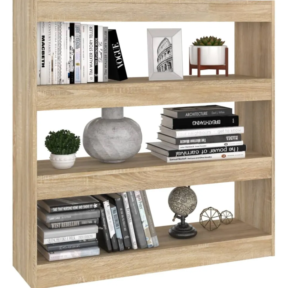 vidaXL Boekenkast/kamerscherm 100x30x103 cm sonoma eikenkleurig