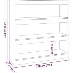 vidaXL Boekenkast/kamerscherm 100x30x103 cm sonoma eikenkleurig