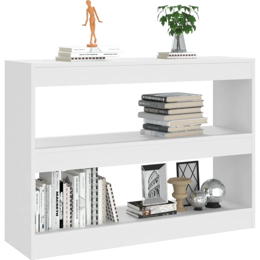 vidaXL Boekenkast/kamerscherm 100x30x72 cm wit