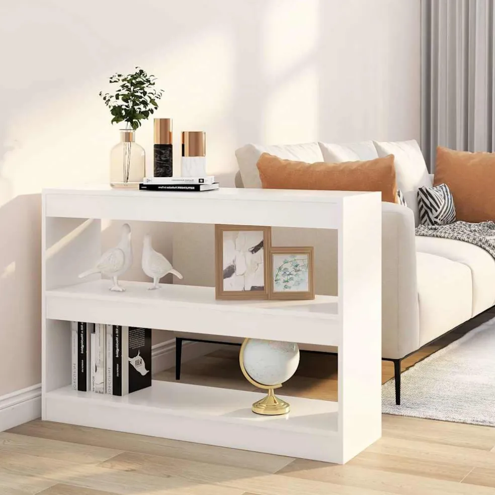 vidaXL Boekenkast/kamerscherm 100x30x72 cm wit