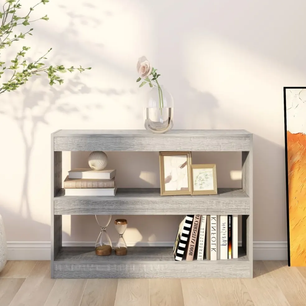 vidaXL Boekenkast/kamerscherm 100x30x72 cm grijs sonoma eikenkleurig