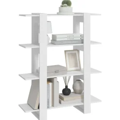 vidaXL Boekenkast/kamerscherm 100x30x123,5 cm wit
