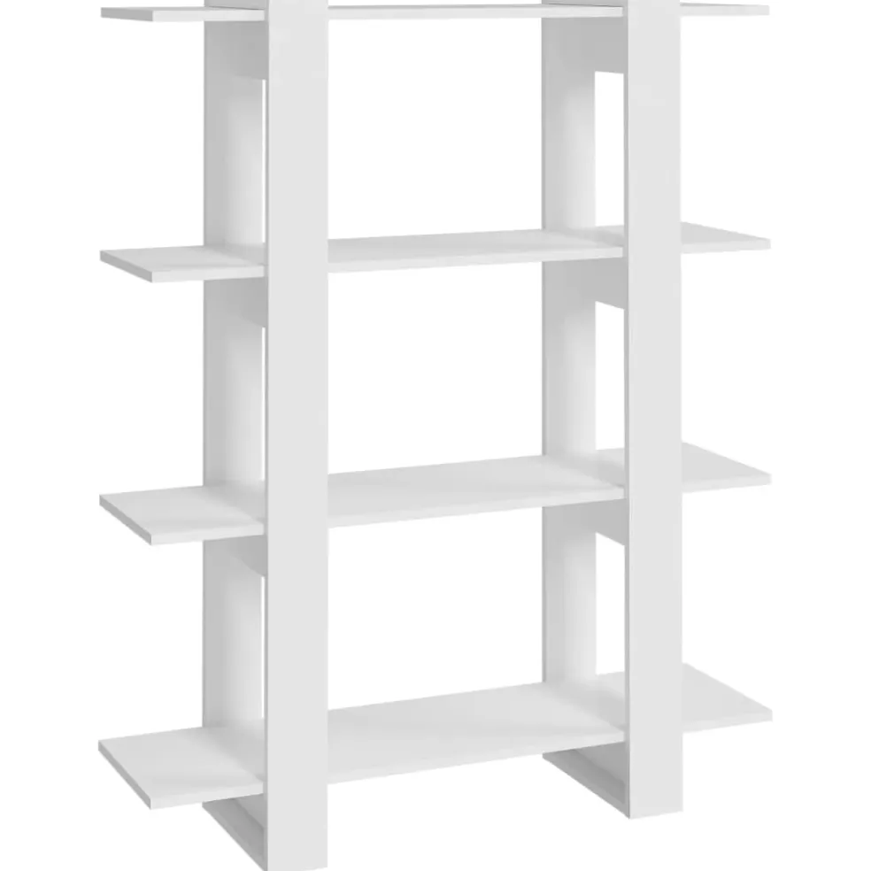 vidaXL Boekenkast/kamerscherm 100x30x123,5 cm wit