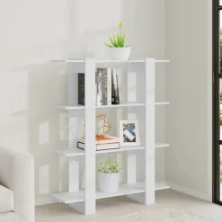 vidaXL Boekenkast/kamerscherm 100x30x123,5 cm wit