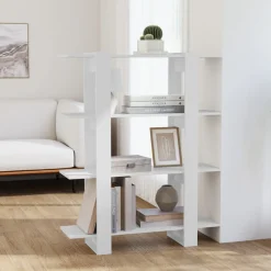 vidaXL Boekenkast/kamerscherm 100x30x123,5 cm wit