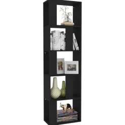 vidaXL Boekenkast/kamerscherm 45x24x159 cm bewerkt hout zwart