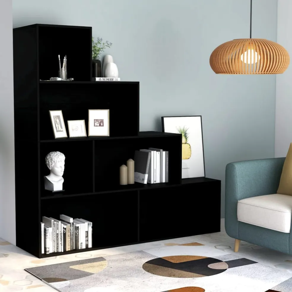 vidaXL Boekenkast/kamerscherm 155x24x160 cm bewerkt hout zwart