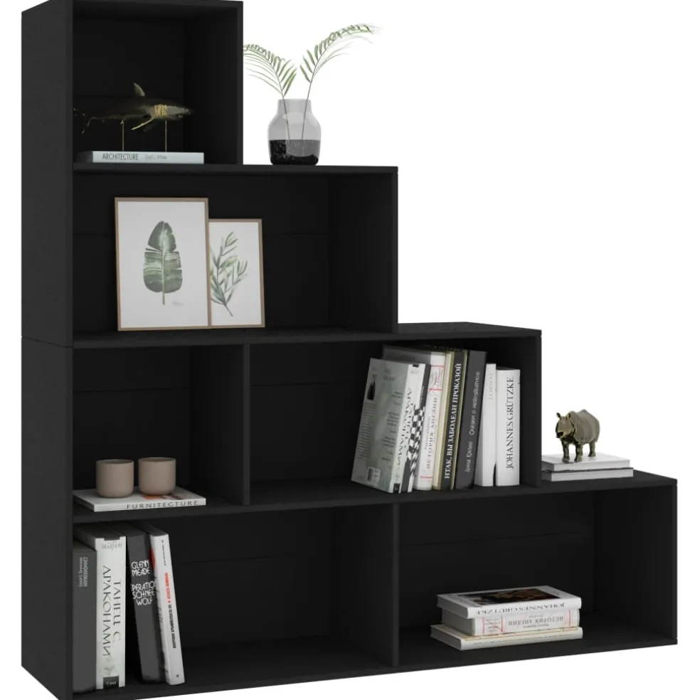 vidaXL Boekenkast/kamerscherm 155x24x160 cm bewerkt hout zwart