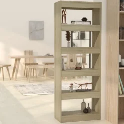 vidaXL Boekenkast/kamerscherm 60x30x166 cm bewerkt hout sonoma eiken