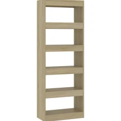 vidaXL Boekenkast/kamerscherm 60x30x166 cm bewerkt hout sonoma eiken