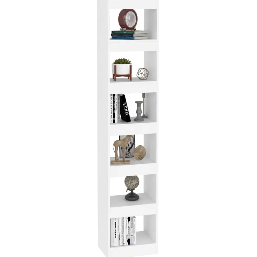 vidaXL Boekenkast/kamerscherm 40x30x198 cm wit