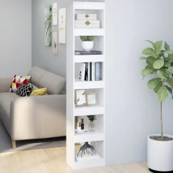 vidaXL Boekenkast/kamerscherm 40x30x198 cm wit