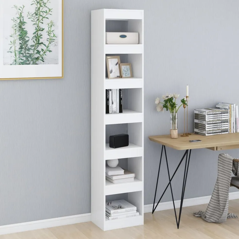 vidaXL Boekenkast/kamerscherm 40x30x198 cm wit