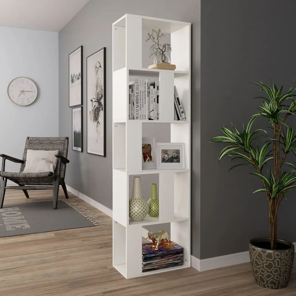 vidaXL Boekenkast/kamerscherm 45x24x159 cm bewerkt hout wit