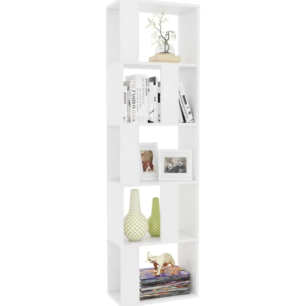 vidaXL Boekenkast/kamerscherm 45x24x159 cm bewerkt hout wit