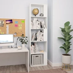 vidaXL Boekenkast/kamerscherm 45x24x159 cm bewerkt hout wit