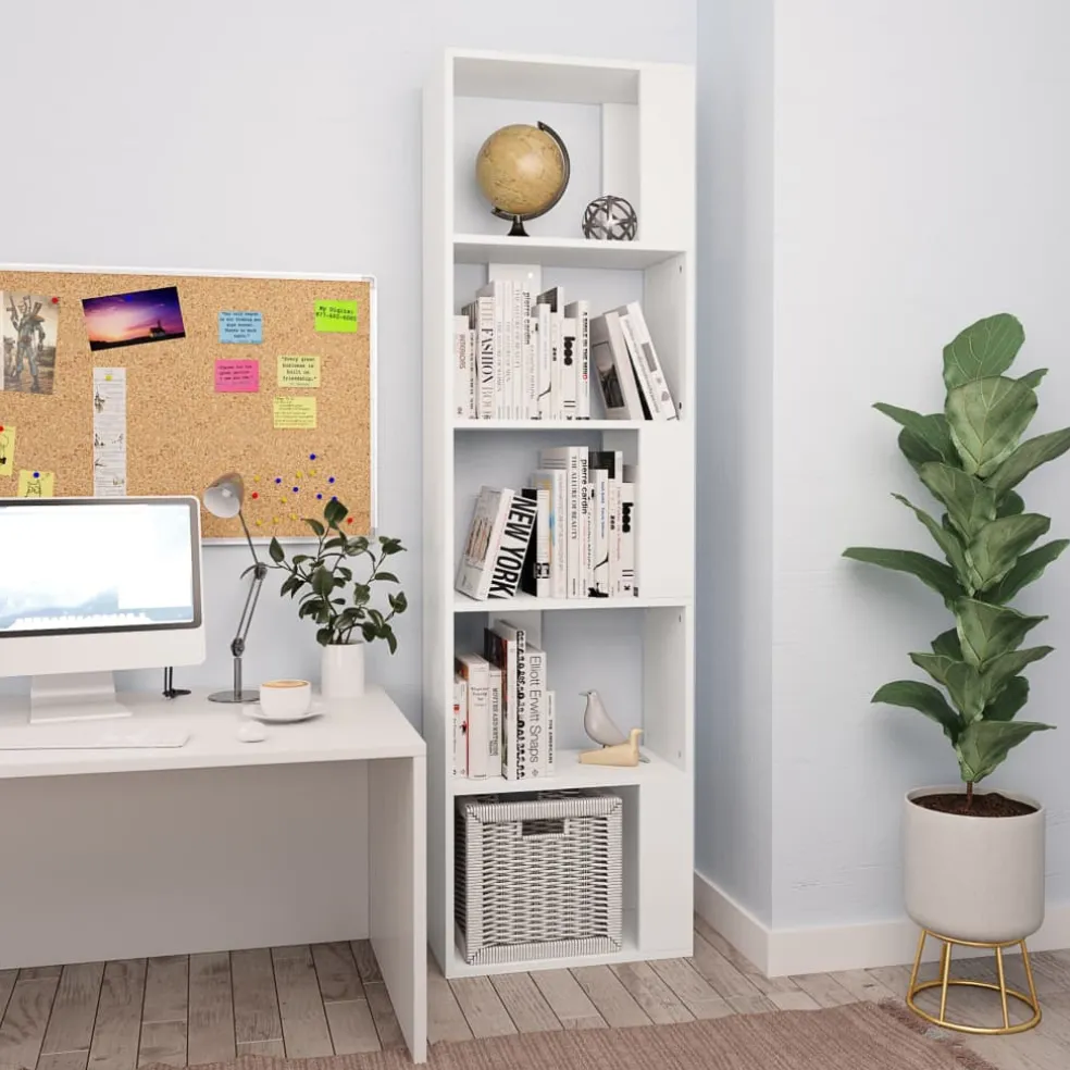 vidaXL Boekenkast/kamerscherm 45x24x159 cm bewerkt hout wit