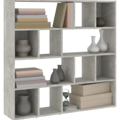 vidaXL Boekenkast/kamerscherm 105x24x102 cm betongrijs