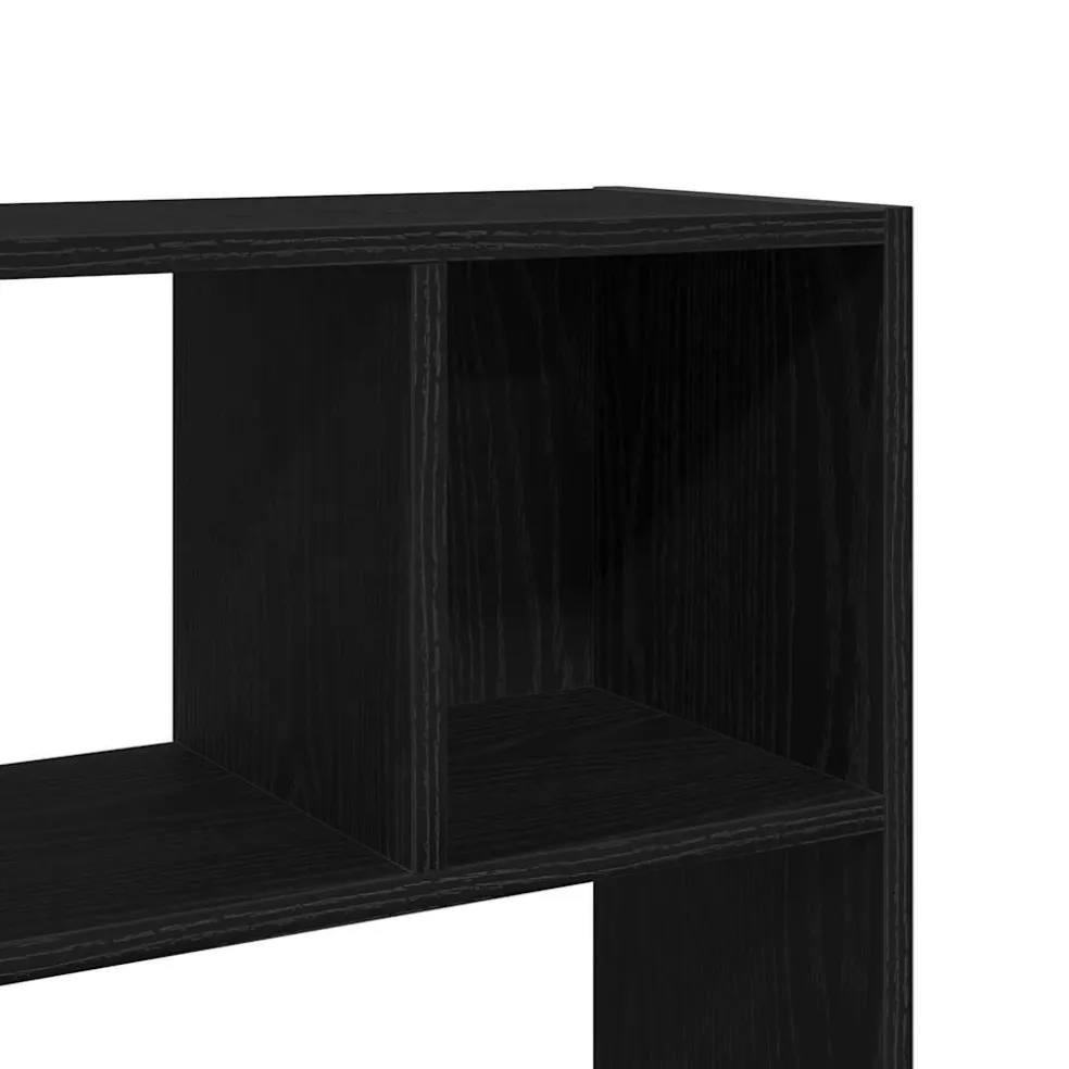 vidaXL Boekenkast/kamerverdeler zwart eiken 105x24x102 cm