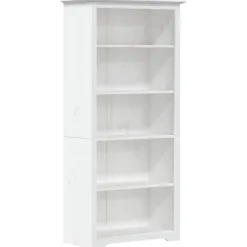 vidaXL Boekenkast 5-laags BODO 82x40x173 cm massief grenenhout wit