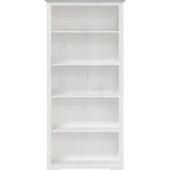 vidaXL Boekenkast 5-laags BODO 82x40x173 cm massief grenenhout wit