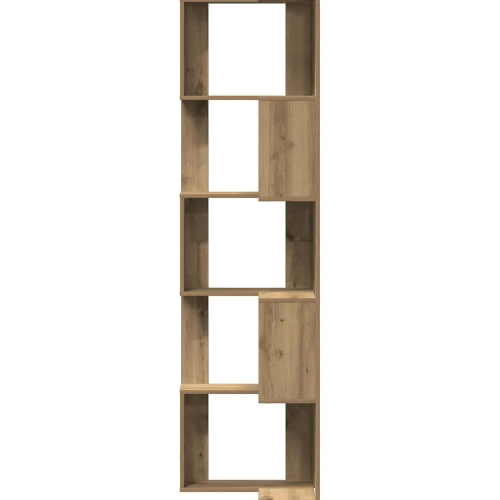 vidaXL Boekenkast 5-laags hoek 50x50x179 cm hout artisanaal eikenkleur