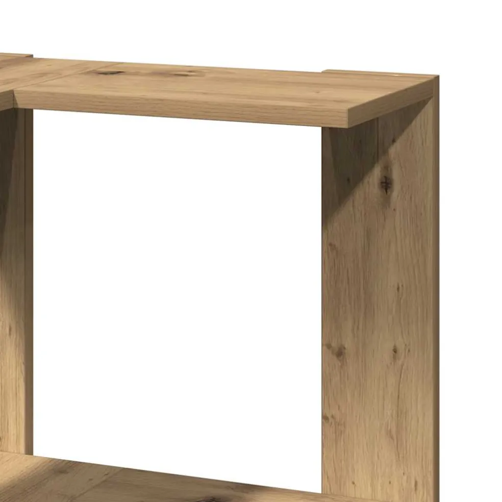 vidaXL Boekenkast 5-laags hoek 50x50x179 cm hout artisanaal eikenkleur