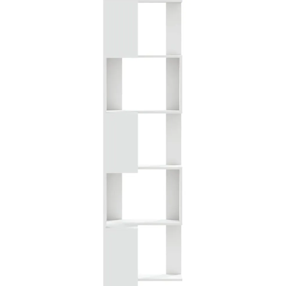 vidaXL Boekenkast 5-laags hoek 50x50x179 cm bewerkt hout wit