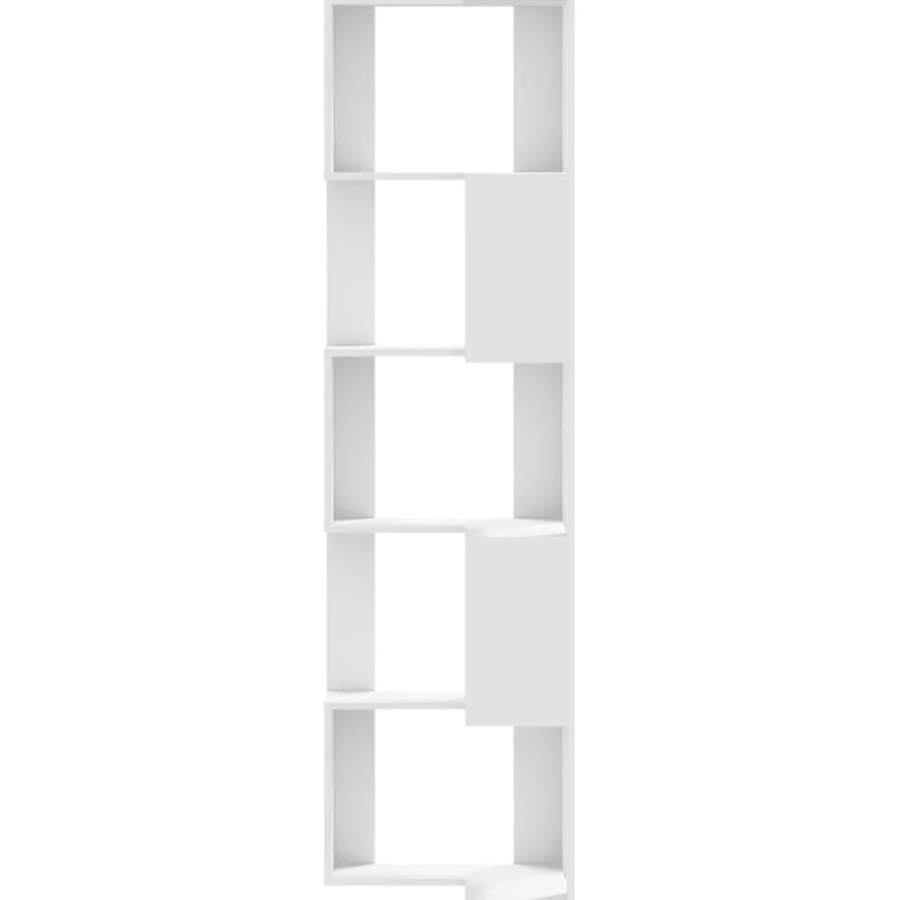 vidaXL Boekenkast 5-laags hoek 50x50x179 cm bewerkt hout wit