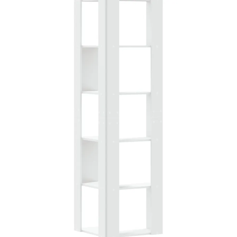 vidaXL Boekenkast 5-laags hoek 50x50x179 cm bewerkt hout wit