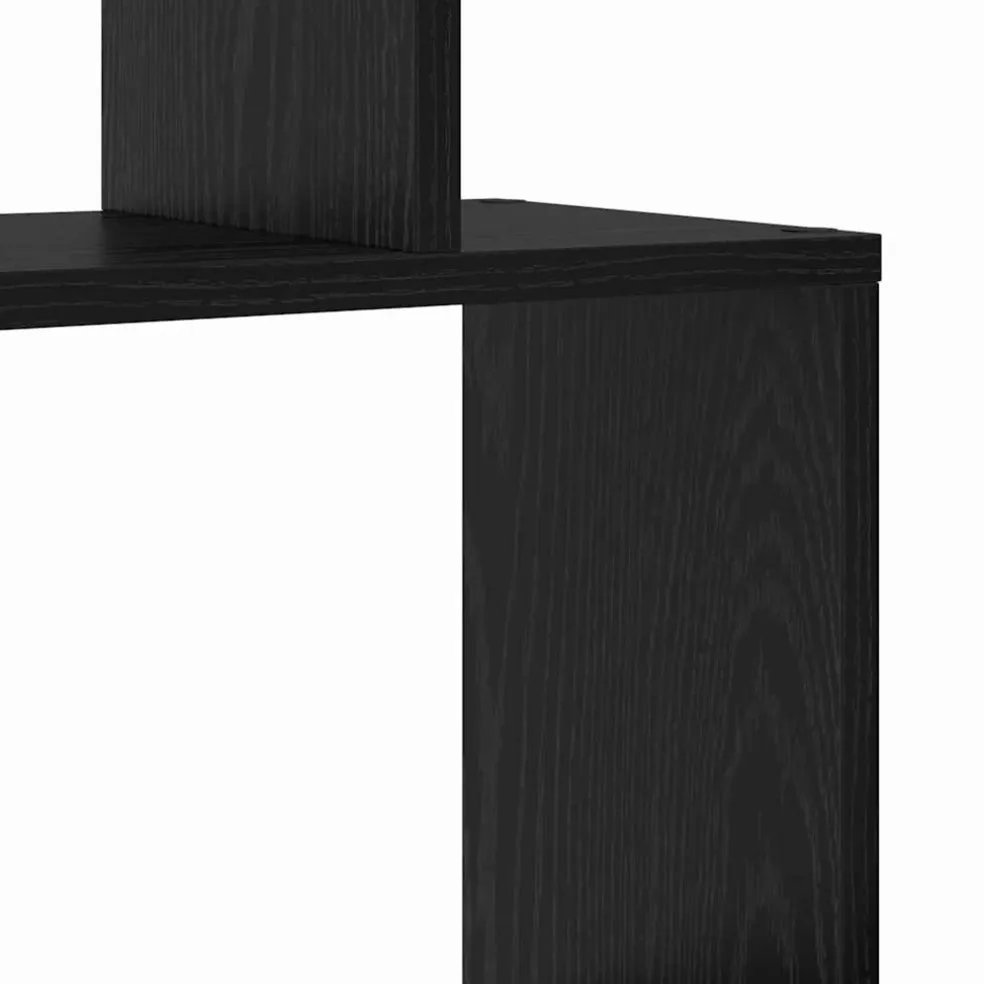 vidaXL Boekenkast 6-laags 70 x 24 x 193,5 cm Bewerkt hout Zwart Eiken