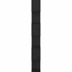 vidaXL Boekenkast 6-laags 70 x 24 x 193,5 cm Bewerkt hout Zwart Eiken