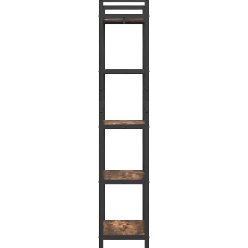 vidaXL Boekenkast 5-laags 56 x 34 x 171 cm Bewerkt hout Gerookt eiken
