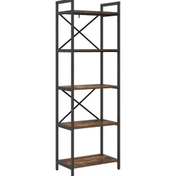 vidaXL Boekenkast 5-laags 56 x 34 x 171 cm Bewerkt hout Gerookt eiken