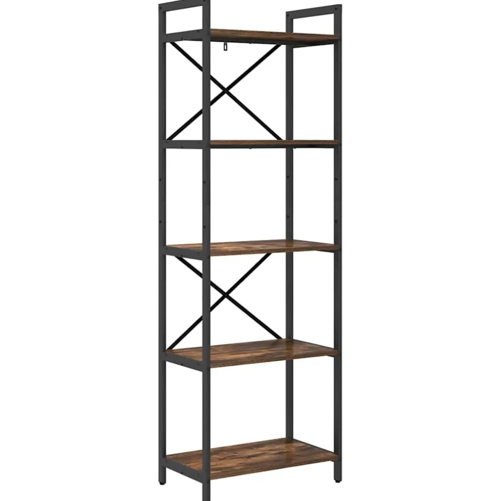 vidaXL Boekenkast 5-laags 56 x 34 x 171 cm Bewerkt hout Gerookt eiken