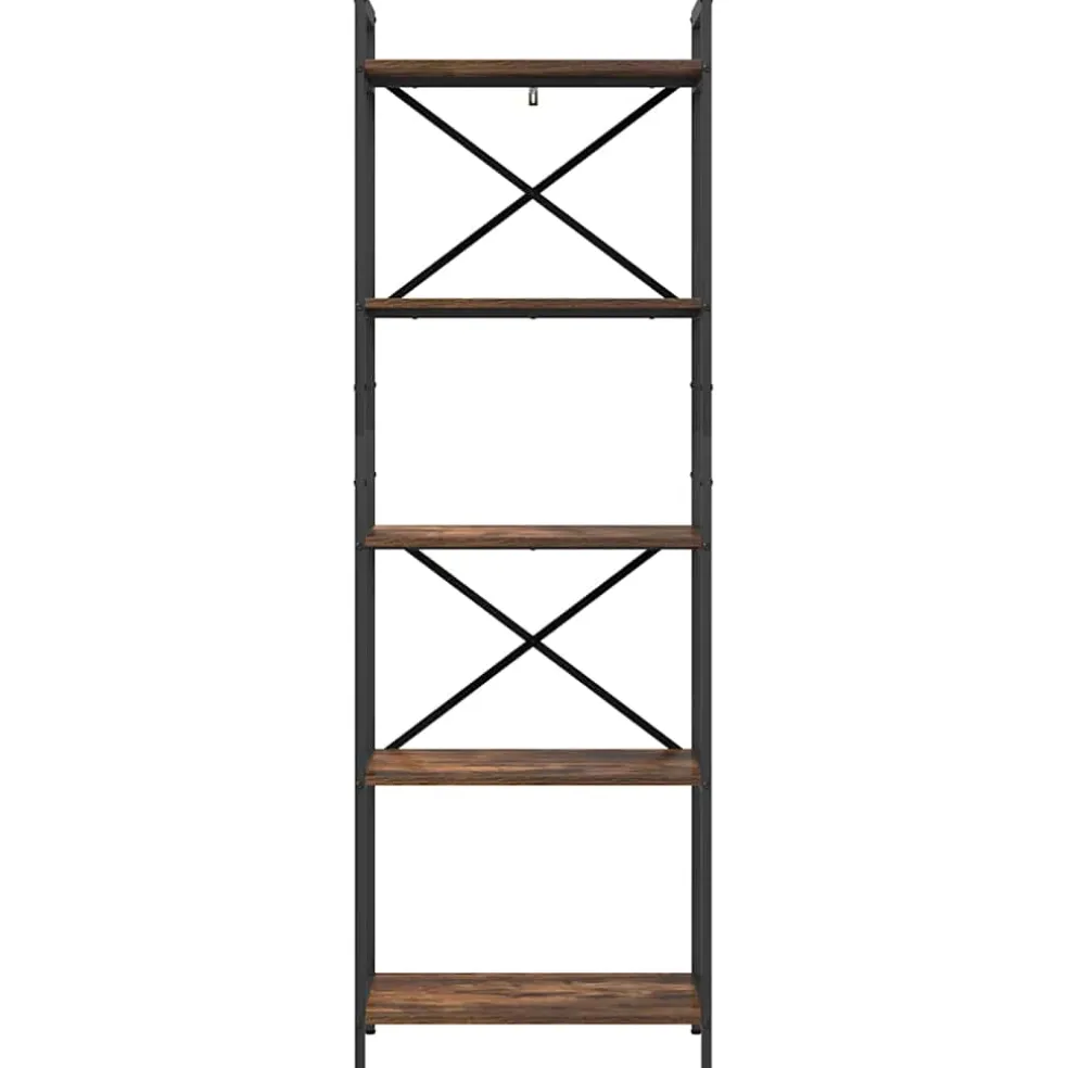 vidaXL Boekenkast 5-laags 56 x 34 x 171 cm Bewerkt hout Gerookt eiken