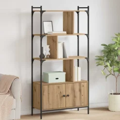 vidaXL Boekenkast 6-laags 76,5 x 30 x 154,5 cm Bewerkt hout