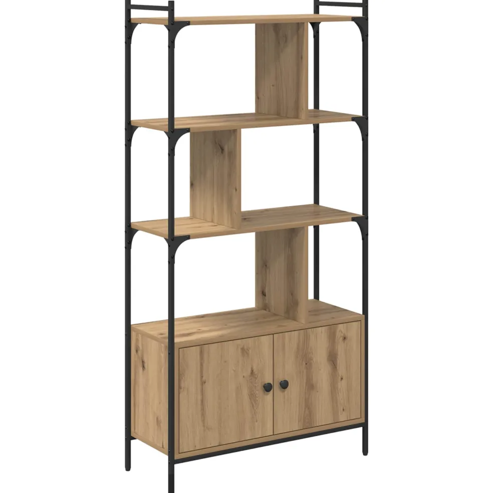 vidaXL Boekenkast 6-laags 76,5 x 30 x 154,5 cm Bewerkt hout