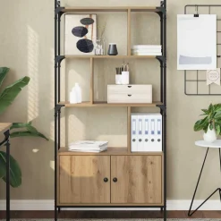 vidaXL Boekenkast 6-laags 76,5 x 30 x 154,5 cm Bewerkt hout