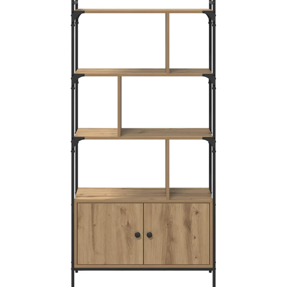 vidaXL Boekenkast 6-laags 76,5 x 30 x 154,5 cm Bewerkt hout