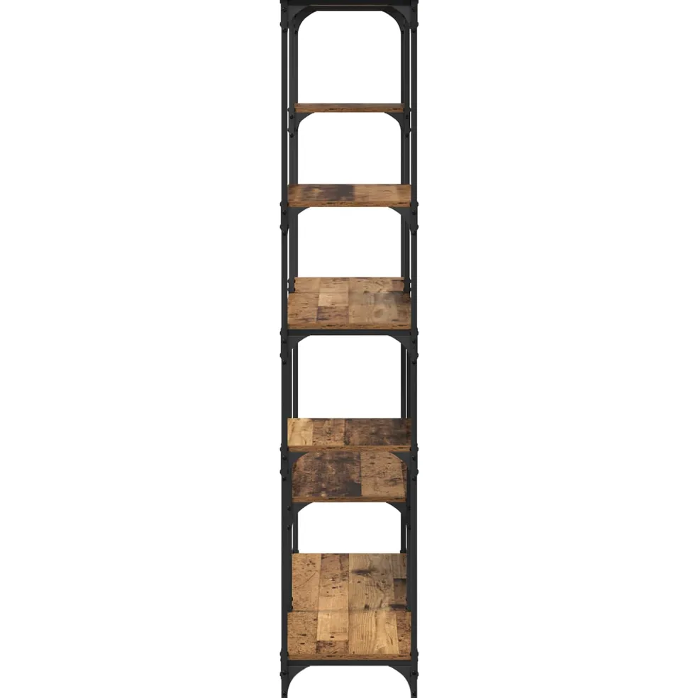 vidaXL Boekenkast 5-laags 99 x 35,5 x 176 cm Bewerkt hout Oud hout