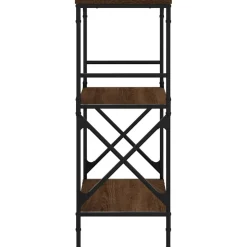 vidaXL Boekenkast 3-laags 59x35x90,5 cm bewerkt hout bruin eikenkleur