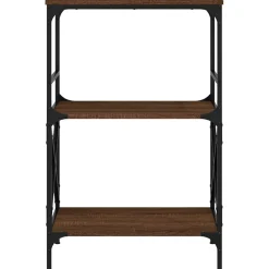 vidaXL Boekenkast 3-laags 59x35x90,5 cm bewerkt hout bruin eikenkleur