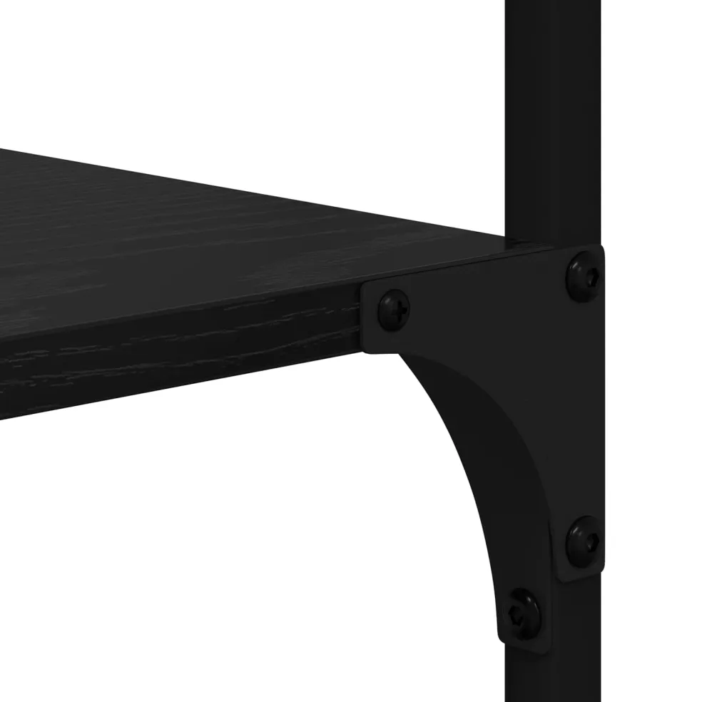 vidaXL Boekenkast 5-laags 99 x 35,5 x 176 cm Bewerkt hout Zwart eiken