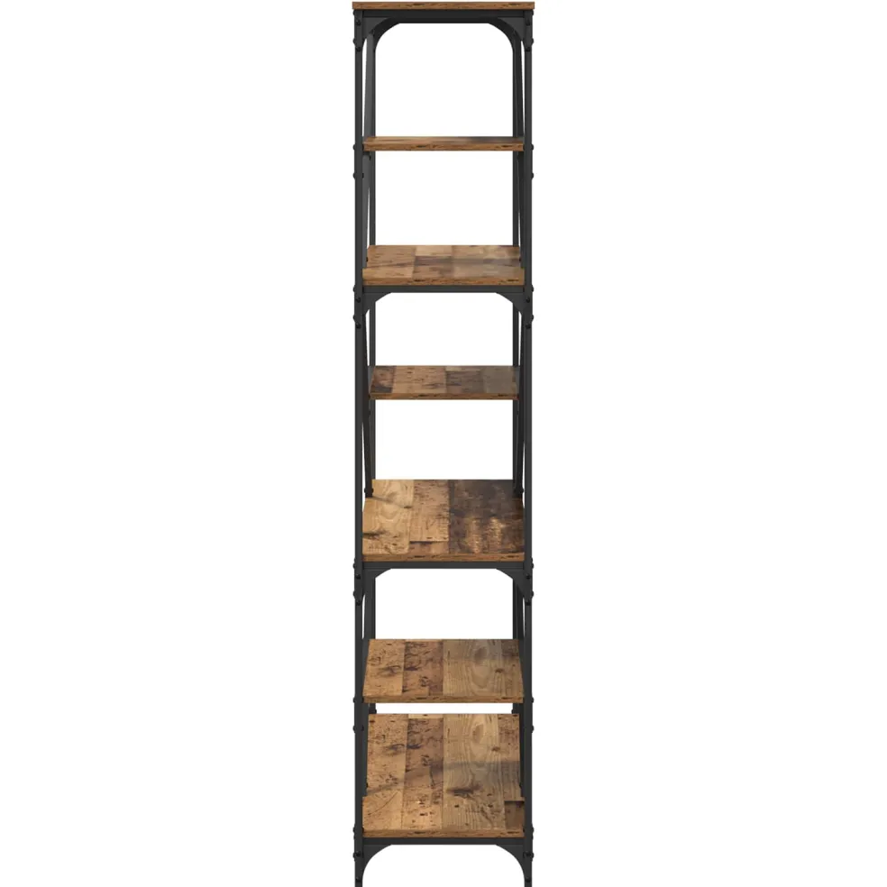 vidaXL Boekenkast 9-laags 91 x 36 x 176 cm Bewerkt hout Oud Hout