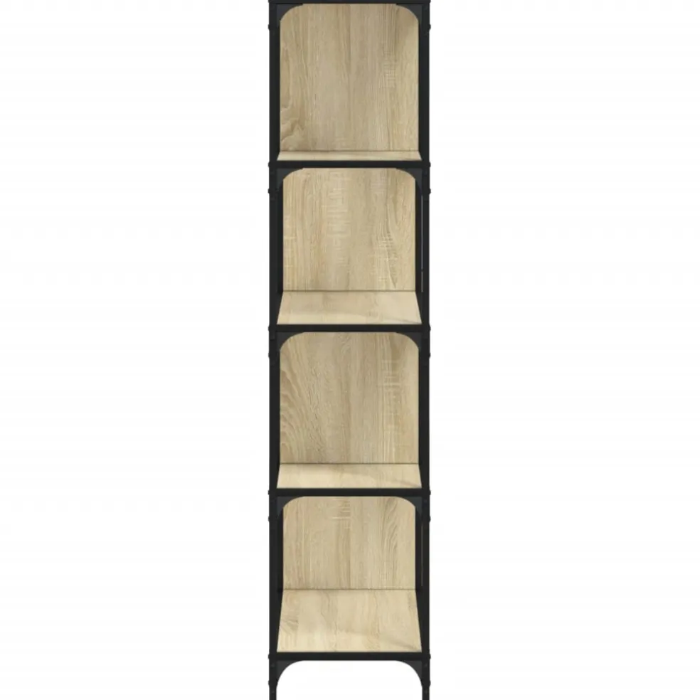 vidaXL Boekenkast 4-laags 139x33,5x149 cm bewerkt hout sonoma eiken