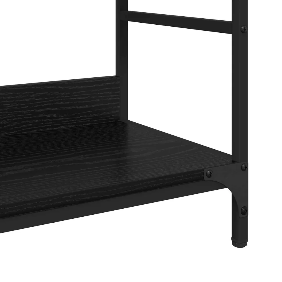 vidaXL Boekenkast 4-laags 78,5 x 33 x 82 cm Bewerkt hout Zwart eiken